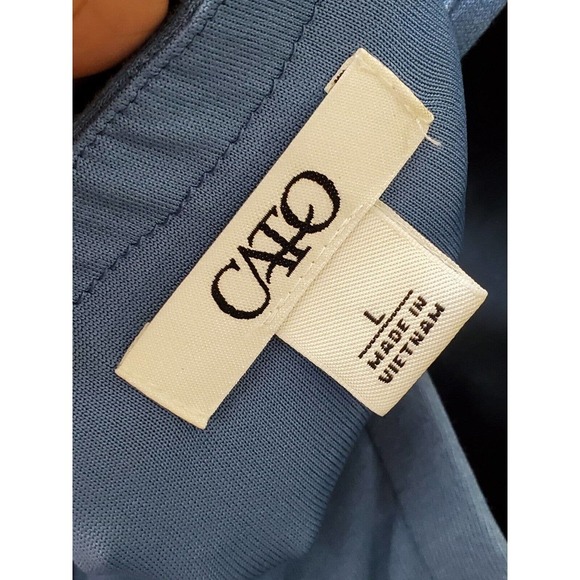 Cato Women's Blue Floral Rayon Square Neck Sleeveless Long Maxi Dress Size Large - Picture 7 of 10